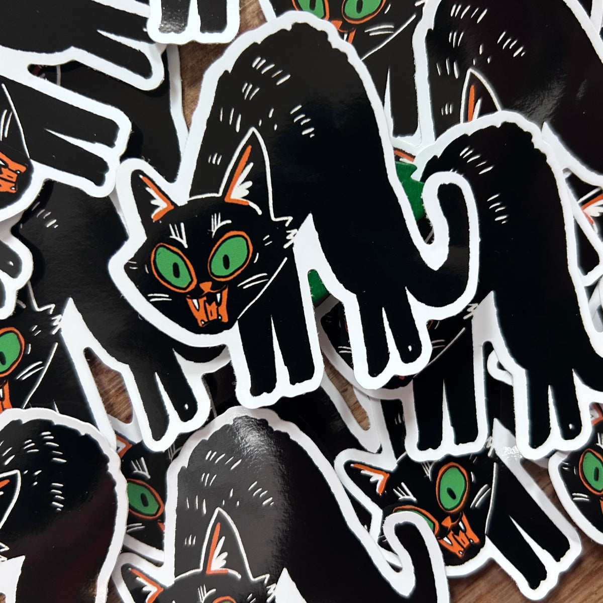 Halloween cat sticker