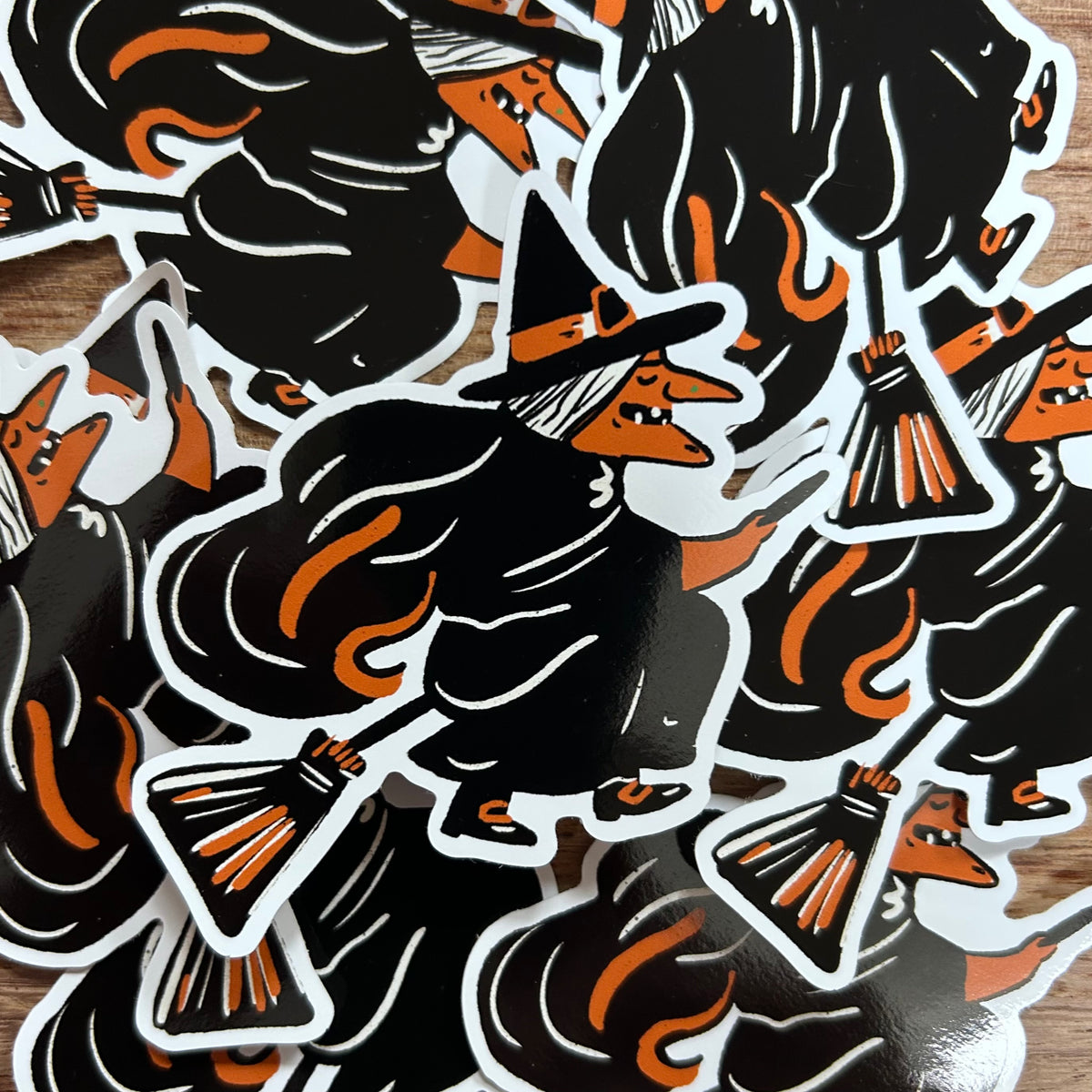 Halloween witch sticker