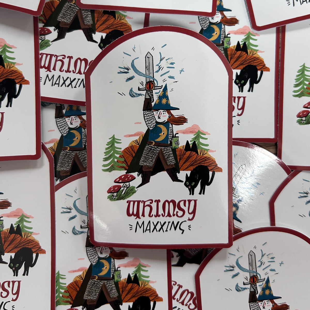 Whimsy Maxxing sticker