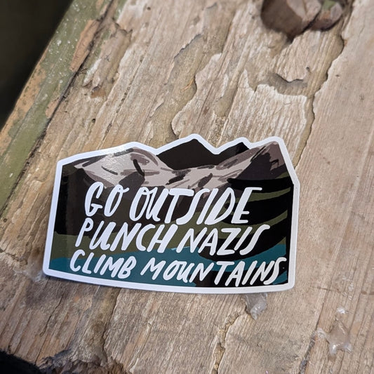 Climb mountains sticker