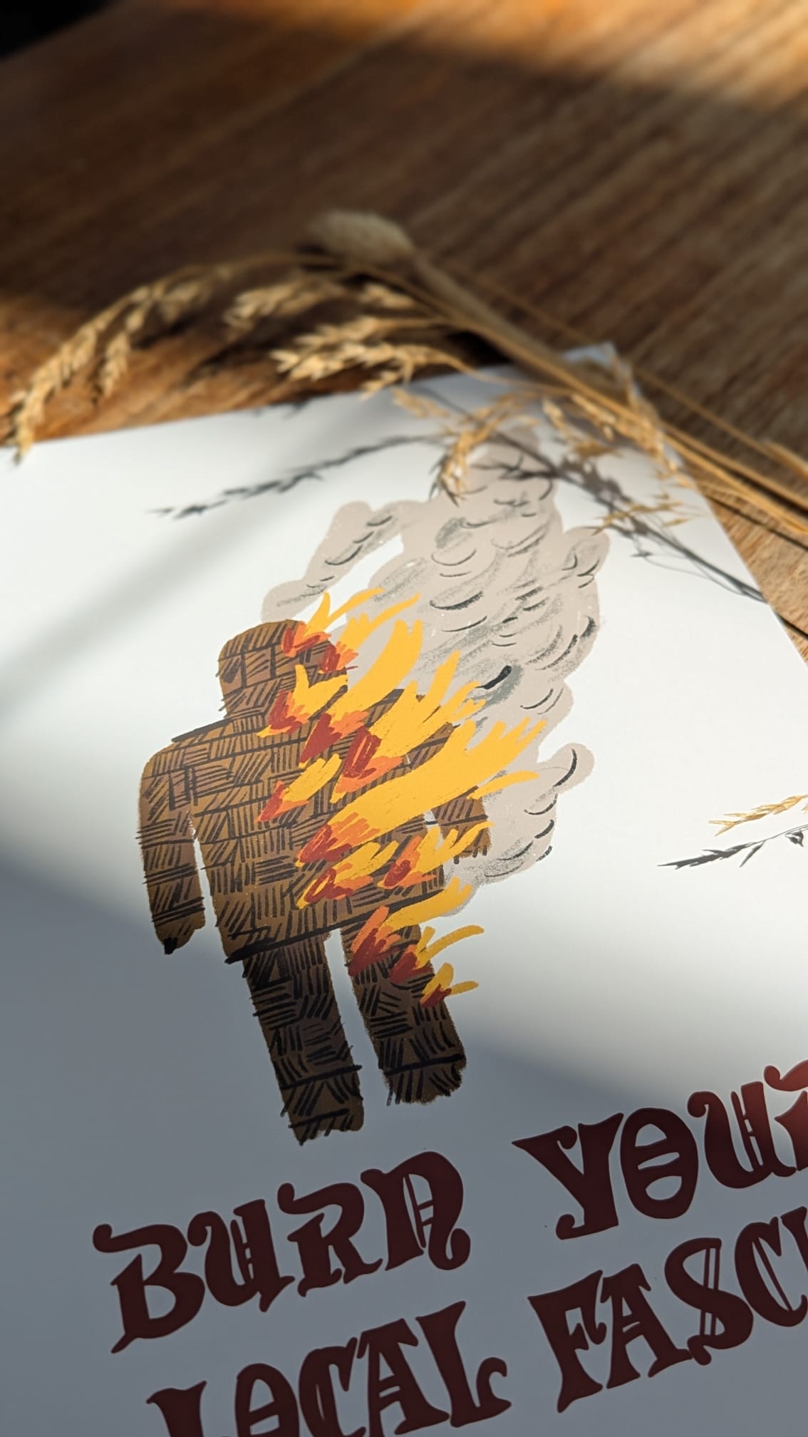 Burn you local fascist print