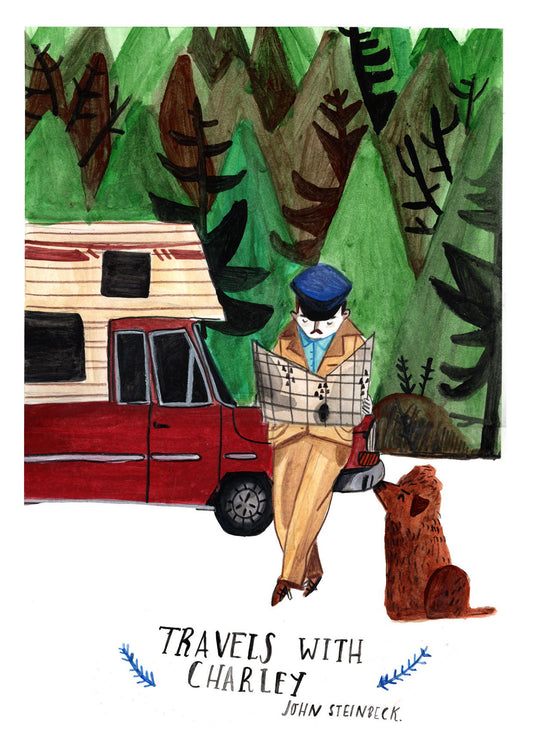 Travels with Charley Postcard