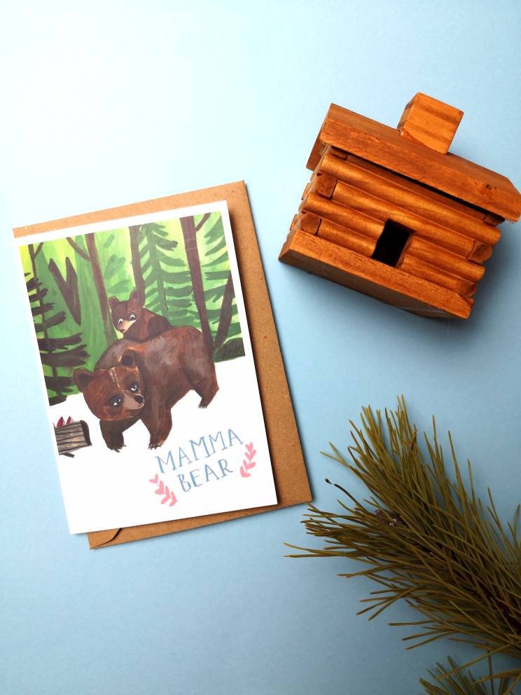 Mamma Bear Greetings Cards