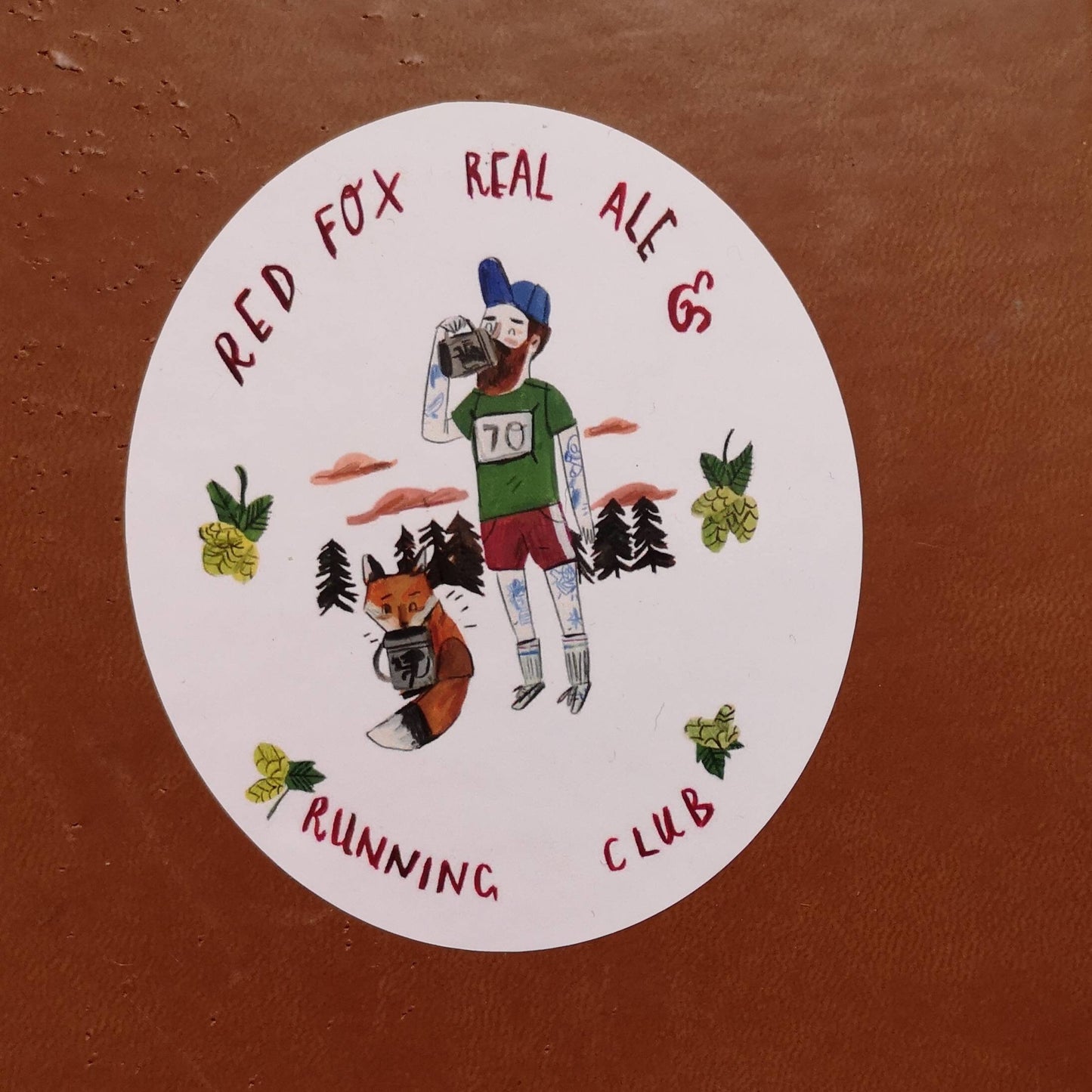 Red fox Real Ale and running club stickers