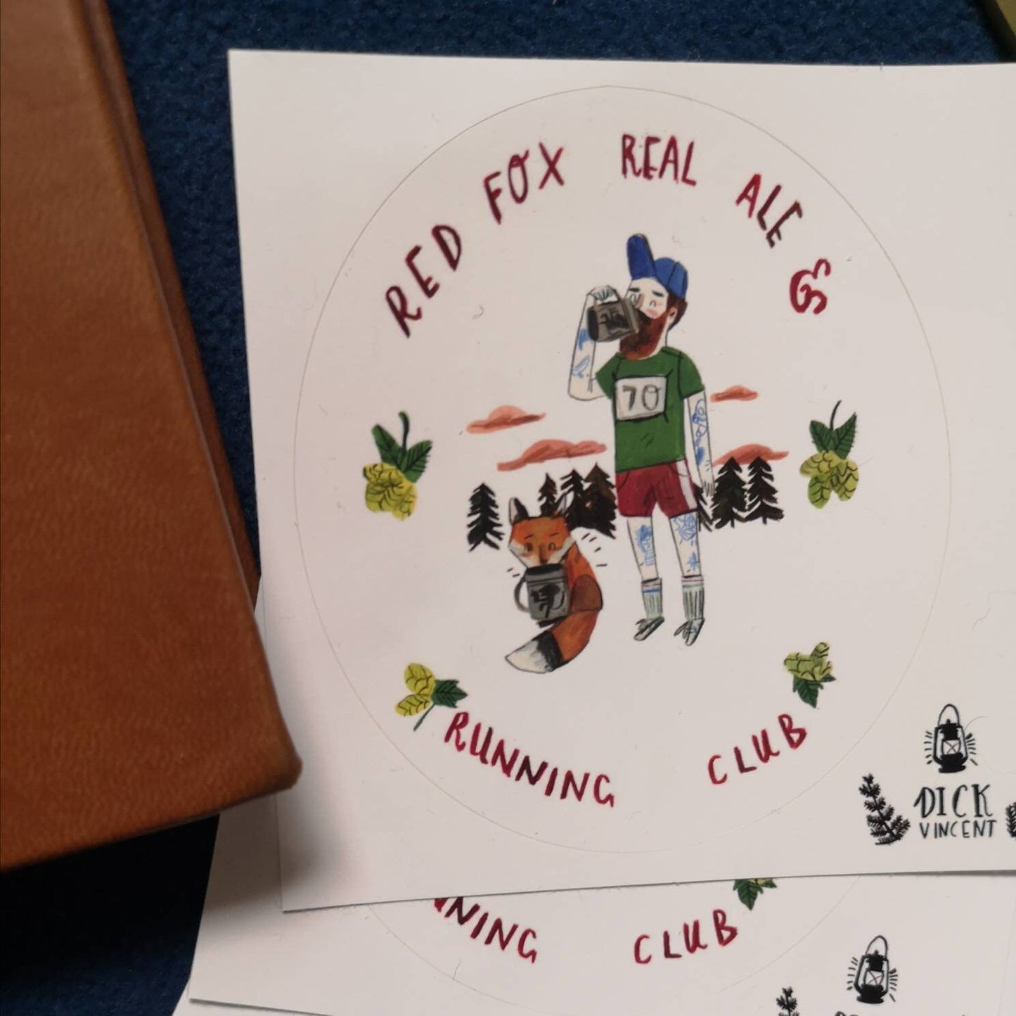 Red fox Real Ale and running club stickers