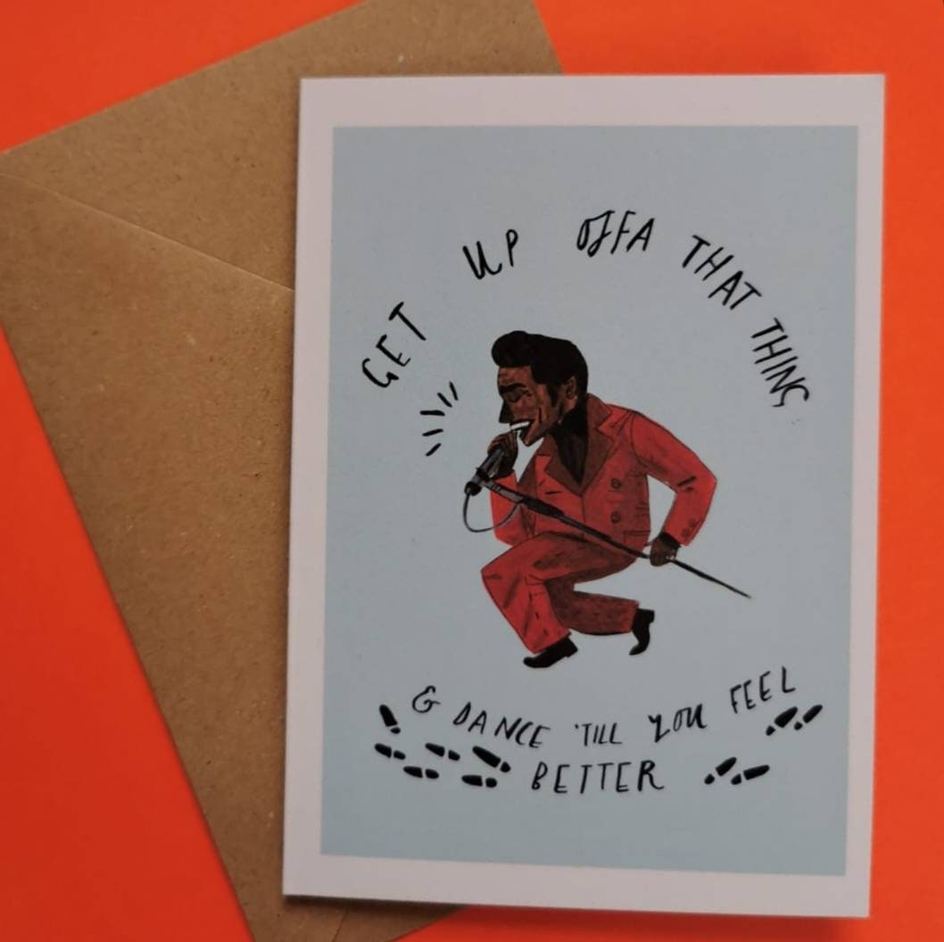 Get Up greetings card