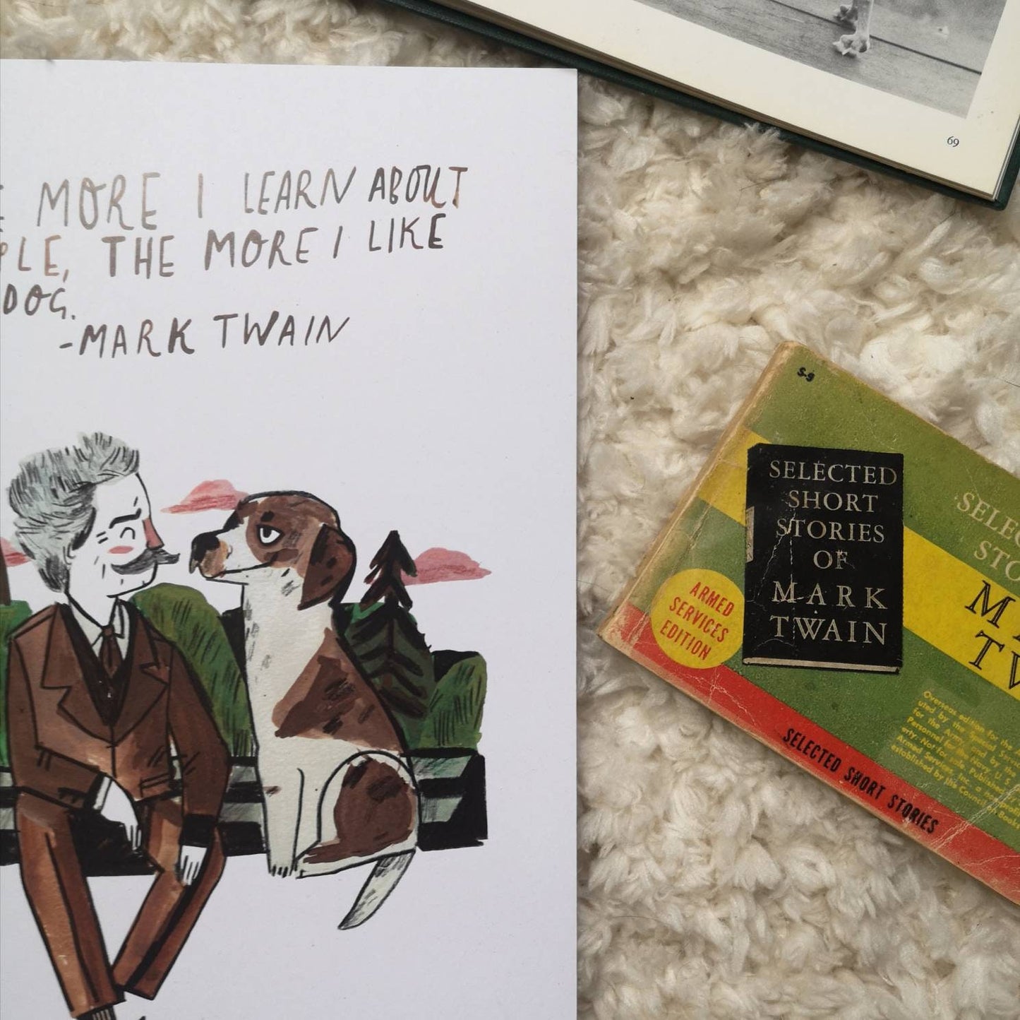 Mark Twain Dogs Print