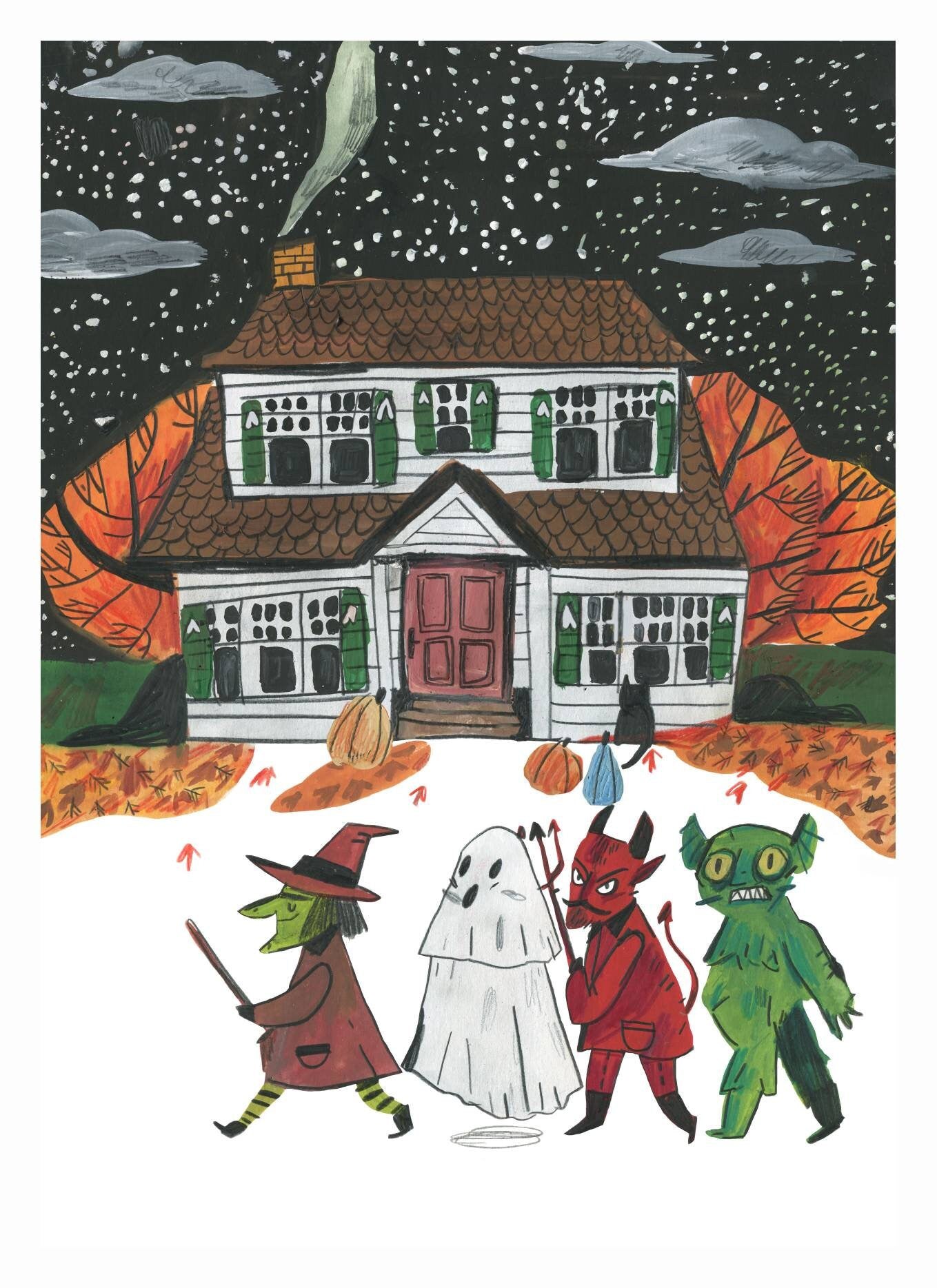 Trick or Treat Postcard