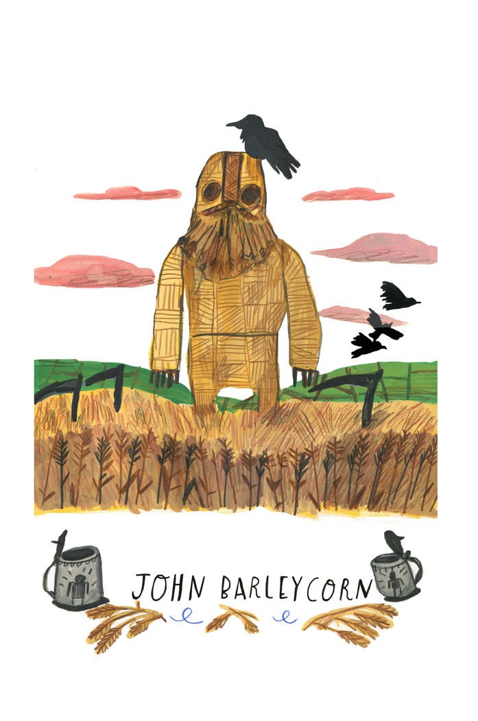 NEW// John Barleycorn postcard