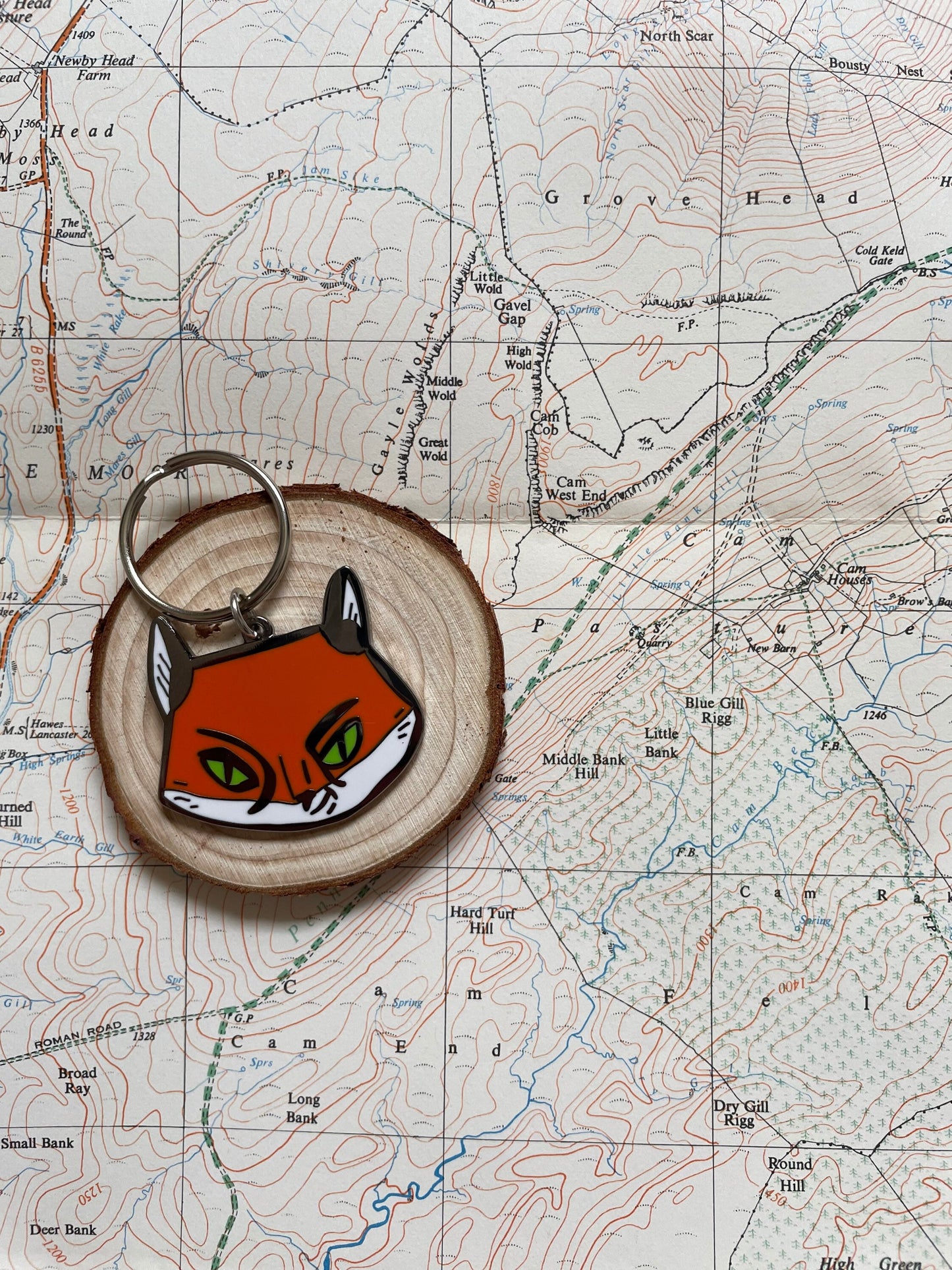 40mm Fox Key Ring