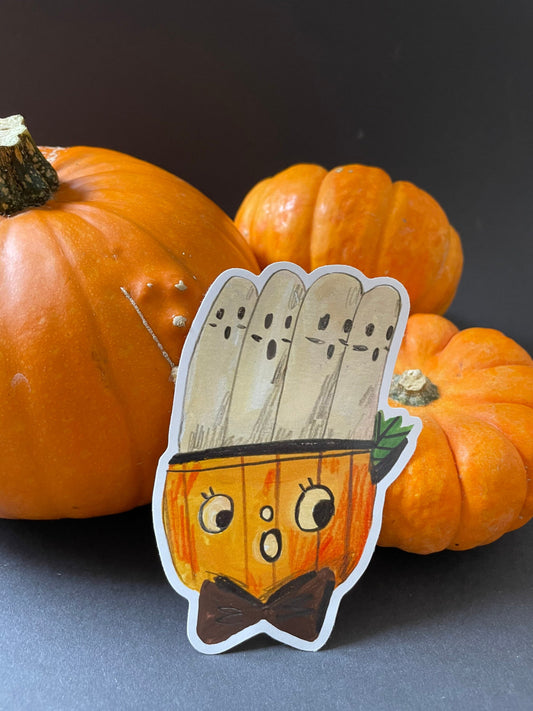 10cm pumpkin vinyl stickers