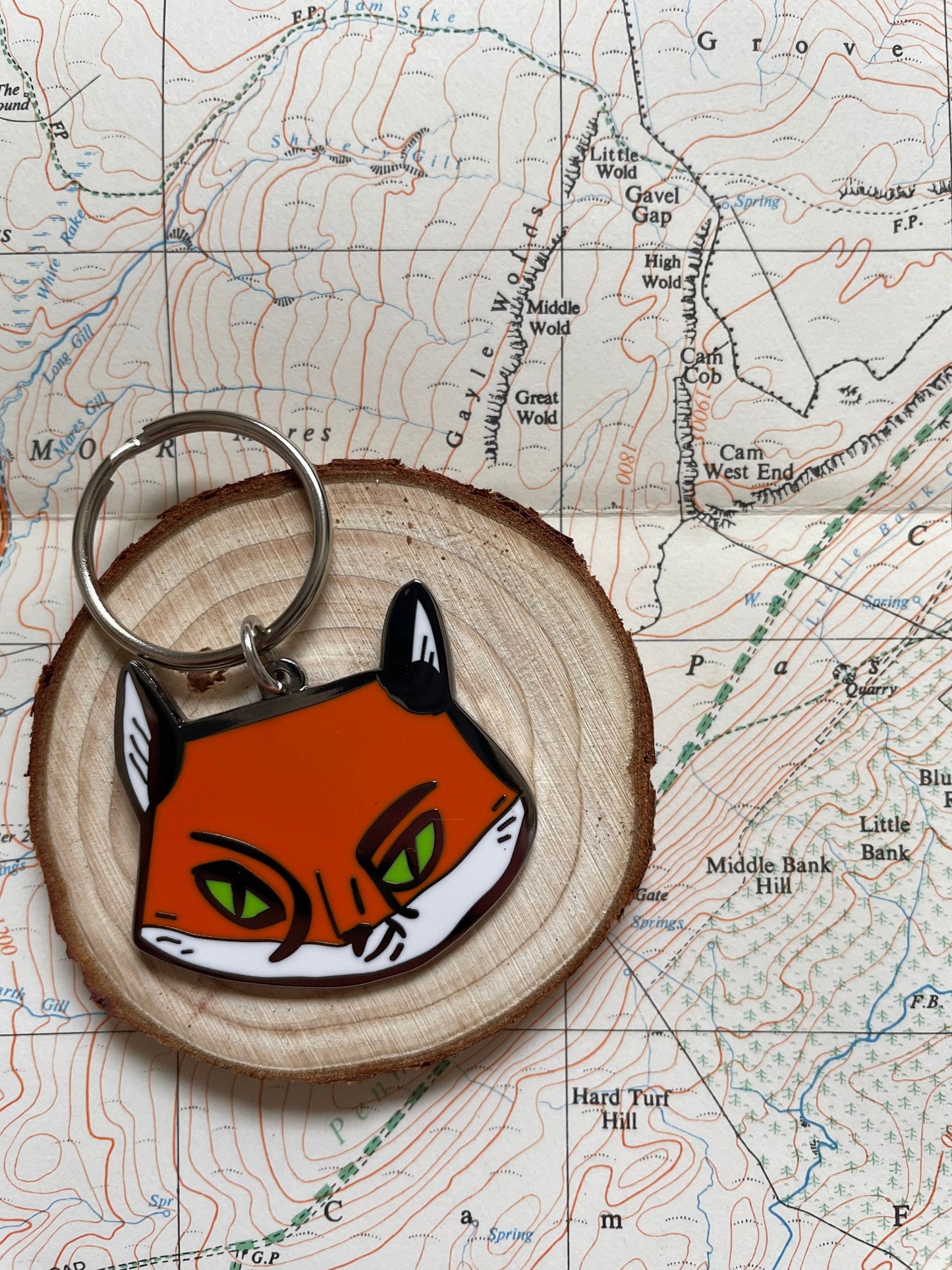 40mm Fox Key Ring