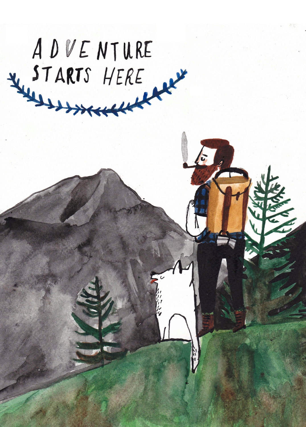 Adventure Starts Here Postcard