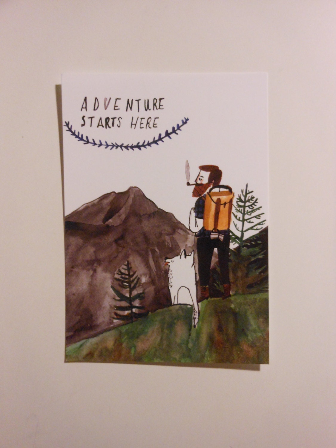 Adventure Starts Here Postcard